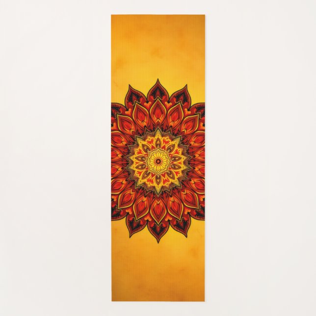 Tapete De Yoga floral mandala (Frente)