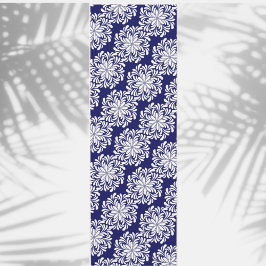 Tapete De Yoga Floral Mandala Marinho Azul