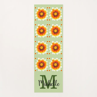 Tapete De Yoga Floral Monogramado