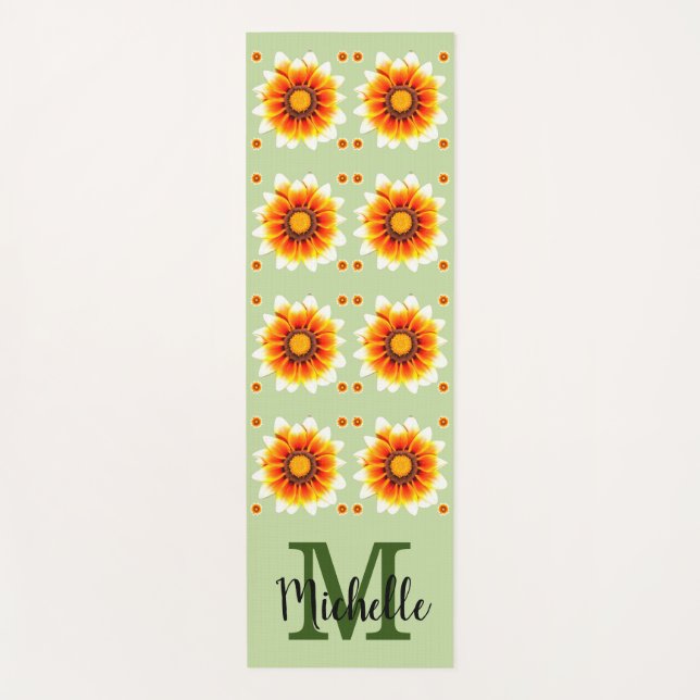 Tapete De Yoga Floral Monogramado   (Frente)