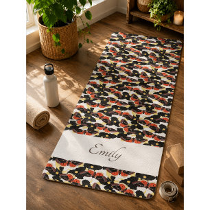 Tapete De Yoga Floral Moth Butterfly Padrão Yoga Mat