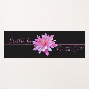 Tapete De Yoga Floral rosa Pink Daisy  - inspire . expire