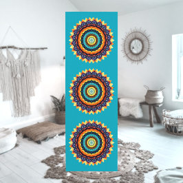 Tapete De Yoga Floral Sun Mandala Yoga Mat