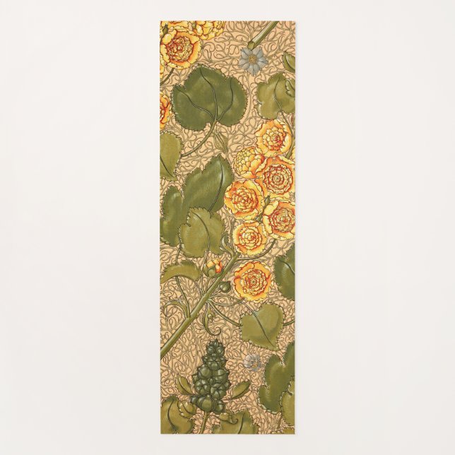 Tapete De Yoga Flores Amarelas Antigas: Yoga Mat (Frente)