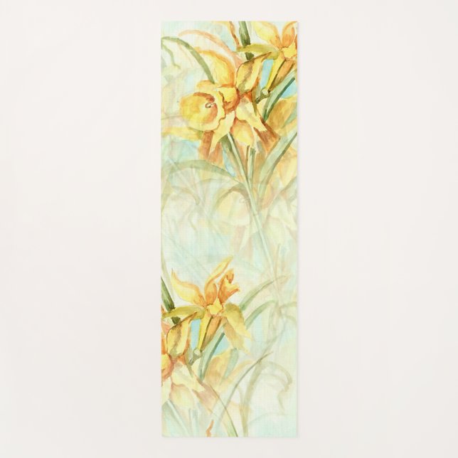 Tapete De Yoga Flores Amarelas Selvagens (Frente)