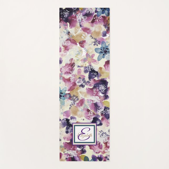 Tapete De Yoga Flores Boho Chic (Frente)