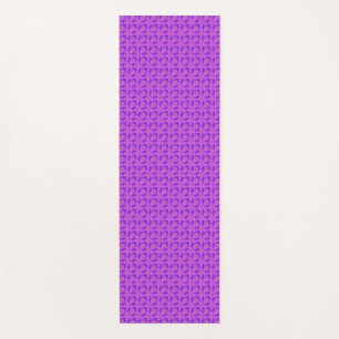 Tapete De Yoga Flores Cor-de-Rosa Azul em 3D, Artdeco
