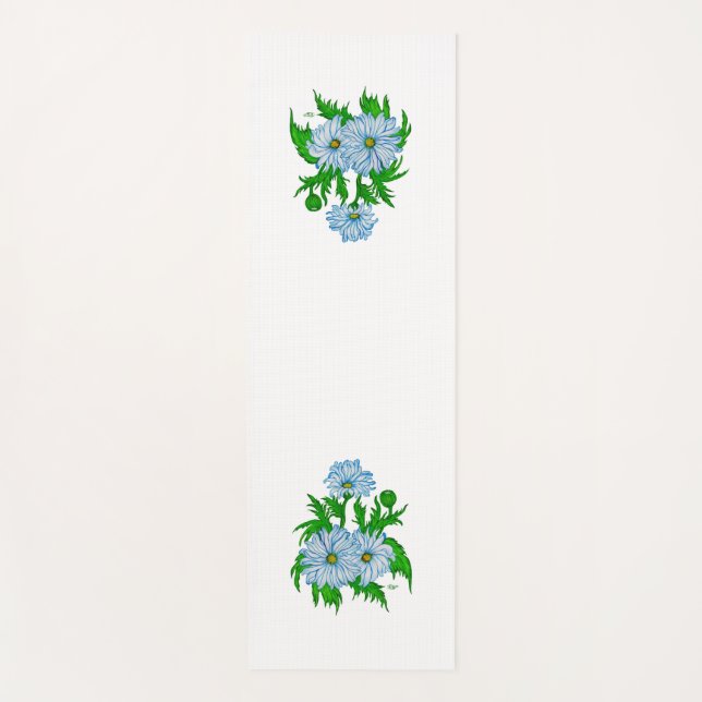 Tapete De Yoga Flores da Daisies (Frente)
