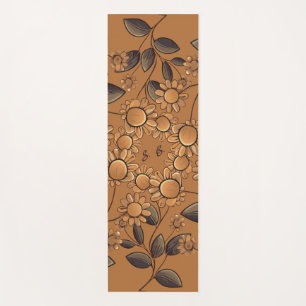 Tapete De Yoga Flores de ouro