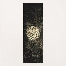 Flores Douradas personalizadas Confetti em Castanh