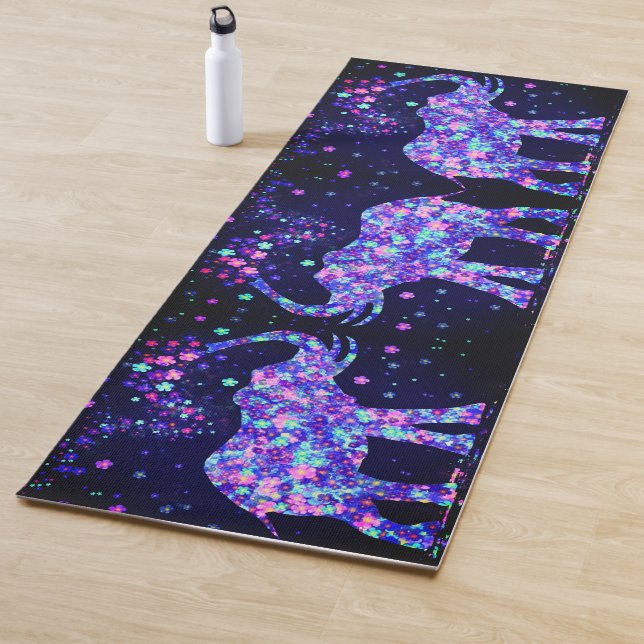 Tapete De Yoga Flores Elefantes Yoga Mat (In Situ)