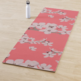 Tapete De Yoga Flores Flutuantes De Cereja