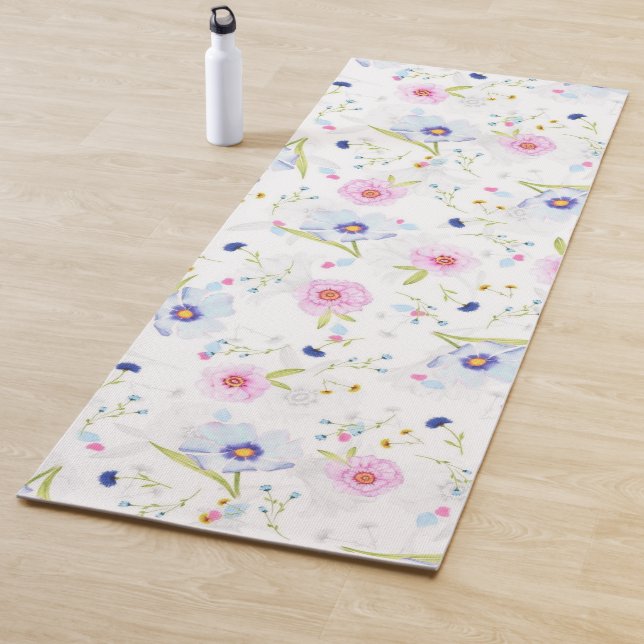 Tapete De Yoga Flores - Padrão de Yoga Mat (In Situ)