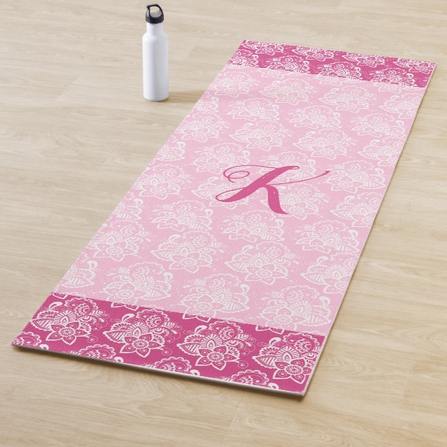 Tapete De Yoga Flores Rosa Henna Yoga Mat (In Situ)