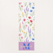 Flores Silvestres Rosa Salmão Azul Lavanda Pastel 