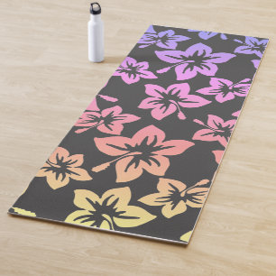 Tapete De Yoga Flores Tropicais Hibiscus