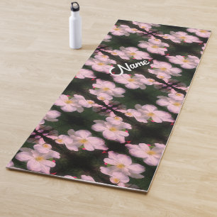 Tapete De Yoga Flores White Clematis Abstrato Personalizadas