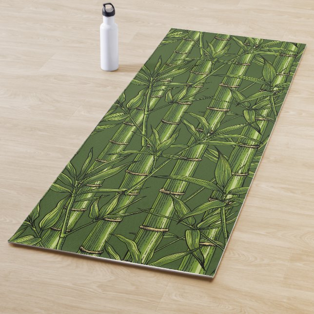 Tapete De Yoga Floresta de bambu em verde (In Situ)