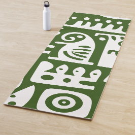 Tapete De Yoga Floresta Verde e Portos Brancos 1 de 4