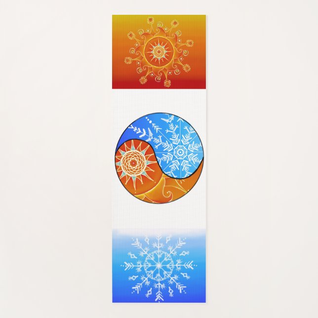 Tapete De Yoga Fogo e gelo (Frente)