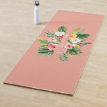 Tapete De Yoga Folhagem moderna rosa-botânica tropical<br><div class="desc">na moda de negócios de folhagem moderna,  cor de rosa botânico tropical,  empresa de yoga mat. Com espaço para nome e nome da empresa.</div>