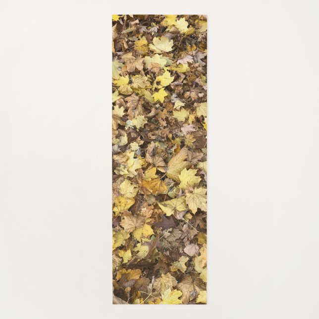 Tapete De Yoga Folhas Amarelas do outono (Frente)
