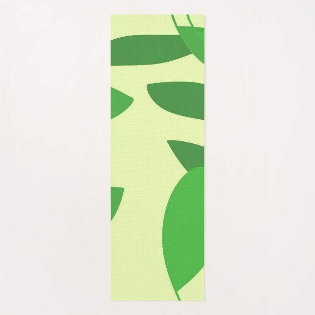 Tapete De Yoga folhas de abstrato (Frente)