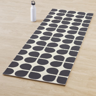 Tapete De Yoga Formas Geométricas do Método de médio em Preto 
