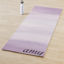 Tapete De Yoga Forno de Aquarela Roxo Personalizado