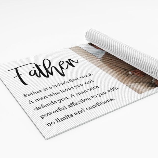 Tapete De Yoga Foto de Colagem Moderna com o Pai Melhor Presente (Criador carregado)