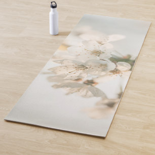 Tapete De Yoga Foto de Natureza do Flor Branco