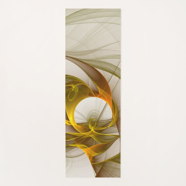 Tapete De Yoga Fractal de cores metálicas do Precioso moderno (Frente)