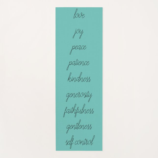 Tapete De Yoga Fruta Teal do Espírito  (Frente)