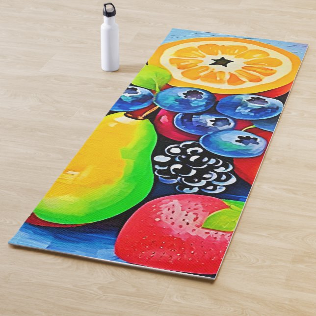 Tapete De Yoga Fruta vibrante e vida estática (In Situ)