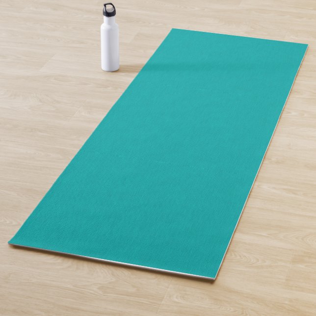 Tapete De Yoga Fundo azul-turquesa texturizado calmo e simples  (In Situ)