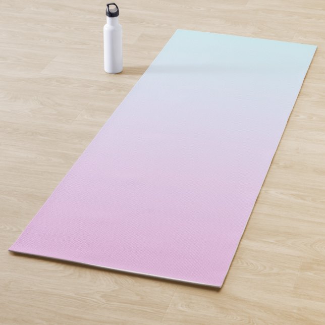 Tapete De Yoga Fundo de gradiente pastoso rosa e azul (In Situ)