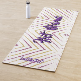 Tapete De Yoga Fundo mágico rosa nome Personalizado