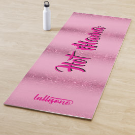 Tapete De Yoga Fundo mágico rosa nome Personalizado