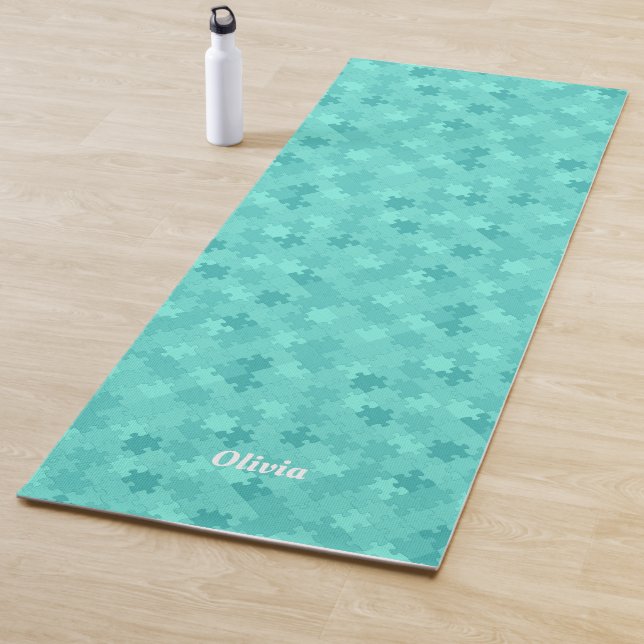 Tapete De Yoga Funny Jigsee Quebra-cabeça Patterno Adicionar Nome (In Situ)