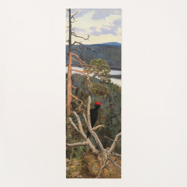 Tapete De Yoga Gallen-Kallela - Pica-Pau Negro Excelente 1894 (Frente)