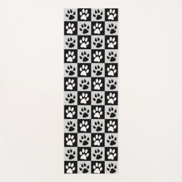 Tapete De Yoga Garras e patas brancas pretas verificadas