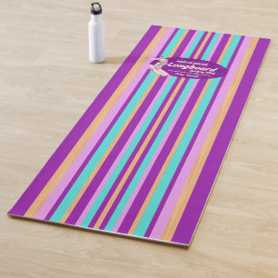 Tapete De Yoga Gasoduto Surfboard Havaiana Violeta Striped