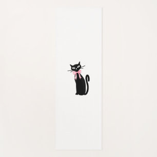 Tapete De Yoga Gato Atômico Com Gato De Gato De Arco Rosa, Gatinh