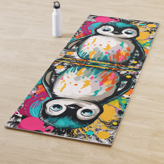 Tapete De Yoga Gato De Ioga De Pinguim Cugado - Ioga Pinguim