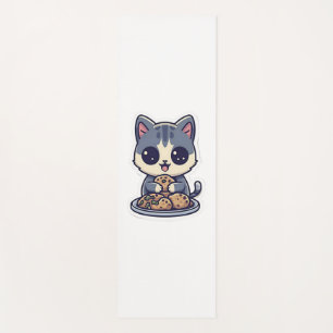 Tapete De Yoga Gato Gato Gelado Comendo cookies Clássicos T-Shirt