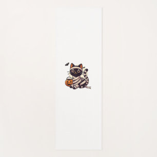 Tapete De Yoga Gato Halloween Mummy Gatinhos