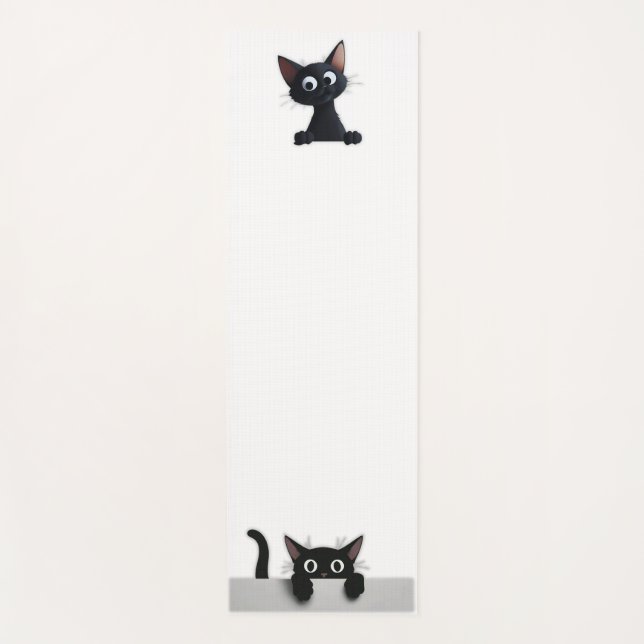 Tapete De Yoga Gato Negro Ioga Mat (Frente)