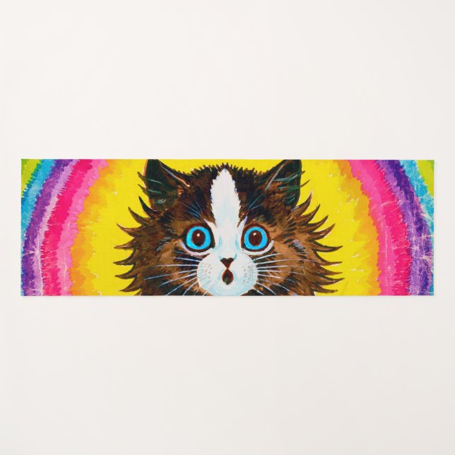 Tapete De Yoga Gato no Arco-íris, Louis Wain (Frente (Horizontal))