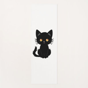 Tapete De Yoga Gato preto branco 2
