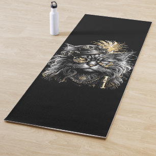 Tapete De Yoga Gato Steampunk Incrível